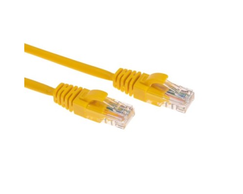 Патч-корд REXANT 02-0105-03 U/UTP, CAT 5e, RJ45-RJ45, 26AWG, LSZH, желтый 0,3м