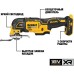 Многофункциональный инструмент аккумуляторный DeWALT DCS 356E1T бесщеточный, [DCS356E1T-XJ]