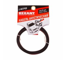 Кабель акустический REXANT 01-6101-3-05 2х0,25мм², красно-черный, 5м