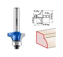 Фреза по дереву ЗУБР ПРОФЕССИОНАЛ 22.2x9мм, радиус 4.8мм, кромочная калевочная №1 [28701-22.2]
