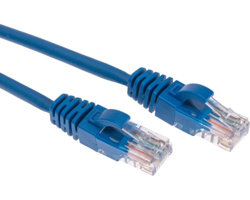 Патч-корд REXANT 02-0104-2 U/UTP, CAT 5e, RJ45-RJ45, 26AWG, LSZH, синий 2м