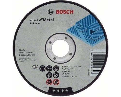 Отрезной круг по металлу BOSCH 230х3,0х22.2 мм A30S-BF Expert for Metal, вогнутый [2608600226]