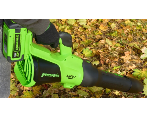 Воздуходувка аккумуляторная GREENWORKS GD40BG3 40V, АКБ 4Ач и ЗУ 2408207UB купить с доставкой и официальной гарантией