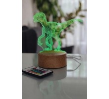 Светильник—ночник настольный GLANZEN RPD-3D-RGB-DINO светодиодный