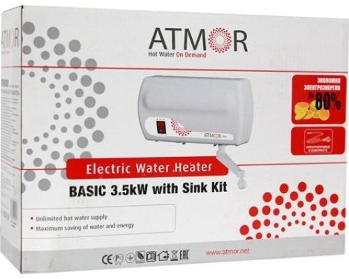 Водонагреватель проточный ATMOR BASIC 3,5 KW TAP [3520063]