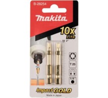 Бита для заворачивания MAKITA B-28254 Impact Gold T25, 50 мм, E-form (MZ), 2 шт.