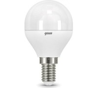 Лампа светодиодная GAUSS Шар 6.5w 520lm 3000k e14 led 105101107