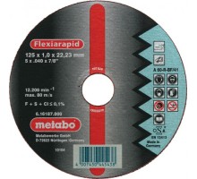 Отрезной круг по нержавеющей стали METABO 115x1,0x22,23 мм A60U Flexiarapid S [616216000]