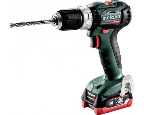 Аккумуляторная дрель-шуруповерт METABO PowerMaxx SB 12 BL 2x4.0 Ач LiHD ударная, бесщеточная [601077800]