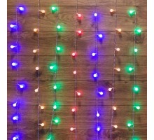 Гирлянда Neon-Night ДОЖДЬ 1,5х1,5 м с насадками шарики d18мм, 144 LED мультиколор 235-049