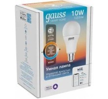 Лампа светодиодная GAUSS Smart home a60 10w 1055lm 2700-6500к e27 диммируемая led [1080112]