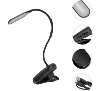 Светильник настольный REXANT 609-033 Click 4Bт, LED, 4000к, диммируемый, черный