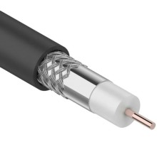 Кабель REXANT RG-6U (75 Oм) CCS/Al/Al (1,02/Al/48х0,12мм) 64% черный, 100м 01-2202