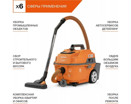 Пылесос для строительных работ DAEWOO DAVC 2000 HOME с турбощеткой
