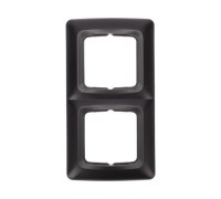 Рамка Kranz KR-78-0346 DEA 2-я горизонтальная черный металлик