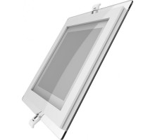 Потолочный светодиодный светильник GAUSS Glass квадрат 18w 1390lm 3000k с дек стек led [948111118]