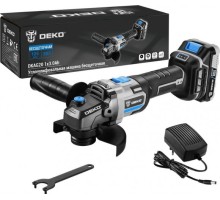 Угловая шлифмашина аккумуляторная DEKO DKAG20 бесщеточная 20в, 1*3.0ач 063-4026