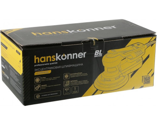 Виброшлифмашина эксцентриковая сетевая HANSKONNER HOS8140BL бесщеточная