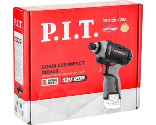 Гайковерт аккумуляторный P.I.T. PSD12K-120A Impact бесщеточный SOLO (без АКБ и ЗУ) купить с доставкой и официальной гарантией
