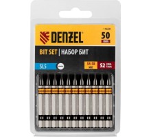 Набор бит Denzel SL5,0х50 сталь s2, шестигранный профиль, 10шт. 11659