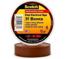 Изолента ПВХ 3M Scotch® 35 19 мм х 20 м, коричневая [7000031673]