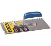 Кельма STAYER Profi 130х280 мм, 6х6 мм, гладилка штукатурная зубчатая 0802-06