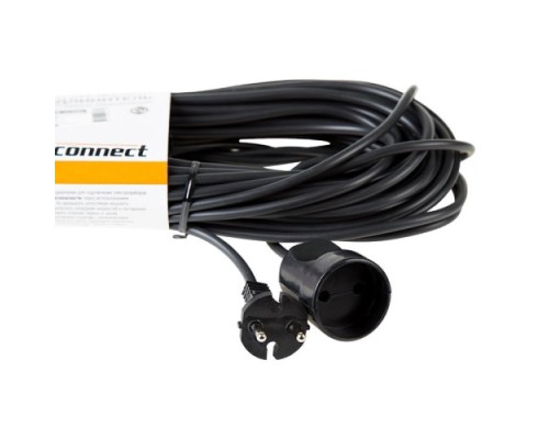 Удлинитель без катушки Proconnect 11-7115 ПВС 2х0.75, 20 м, б/з, 6A, 1300 Bт, ip20, черный