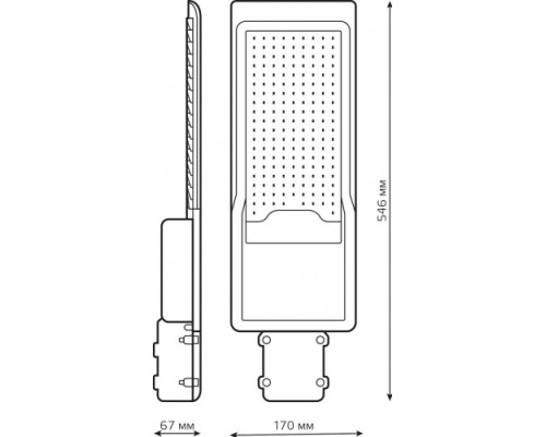 Светильник уличный GAUSS LED Avenue 150W 15000lm 5000K 190-250V КСС 