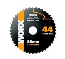 Пильный диск по металлу Worx WA5035 44T HSS 85х1,2х15 мм [WA5035]