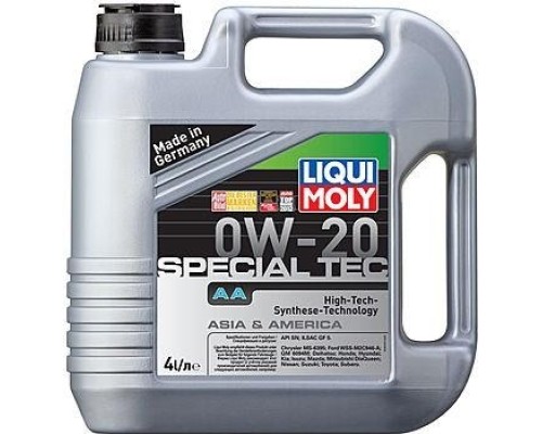 Масло моторное LIQUI-MOLY SAE 0W20 Special Tec AA 4 л 8066 синтетическое [8066]