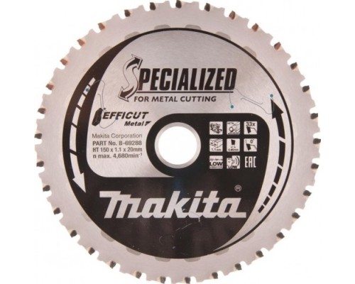 Пильный диск по стали MAKITA 150x20x33T металлу efficut [B-69288]