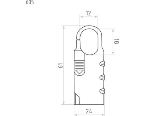 Замок навесной кодовый НОРА-М 605 для чемодана 