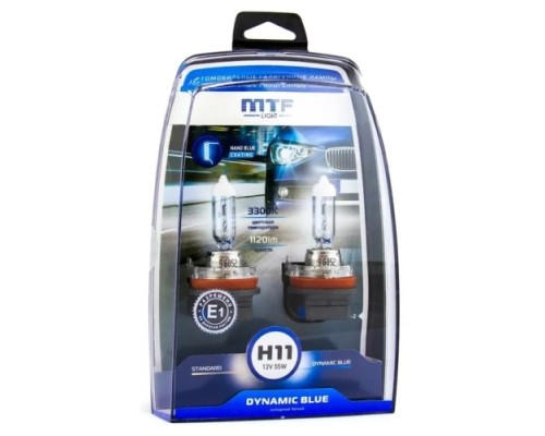 Лампа галогеновая MTF LIGHT серия DYNAMIC BLUE H11, 12V, 55W HDB1211