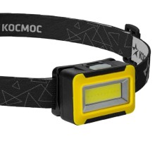 Фонарь налобный КОСМОС KOC518B 3 Bт COB LED, 3xAAA, корпус ABS-пластик