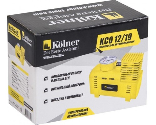 Компрессор автомобильный KOLNER KCO 12/19 [кн12-19ксо]
