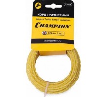 Леска триммерная CHAMPION C7079 square twist 2.4мм *15м витой квадрат