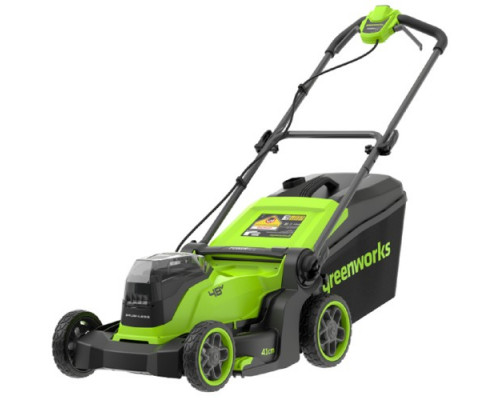 Газонокосилка аккумуляторная GREENWORKS 2520907 2x24V, 41 см, бесщеточная, без АКБ и ЗУ купить с доставкой и официальной гарантией