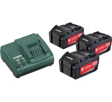 Набор аккумуляторов и зарядное устройство METABO 18V Basic-Set 4,0 3х4.0 Ач [685049000]