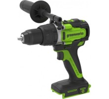 Дрель-шуруповерт аккумуляторная GREENWORKS GD24DD140, бесщеточная ударная без АКБ и ЗУ 3707607
