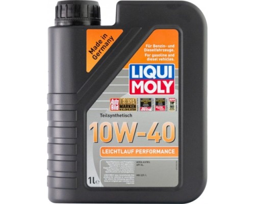 Масло моторное LIQUI-MOLY SAE 10W40 Leichtlauf Performance 1 л 2338 полусинтетическое [2338]