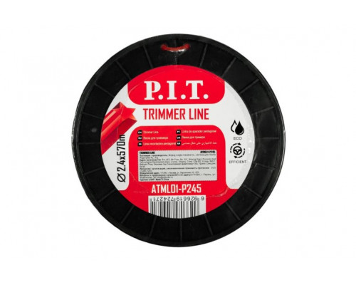 Леска триммерная P.I.T. ATML01-P245 звезда 5lb 2,4 мм, 570 м