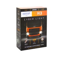 Лампа светодиодная MTF LIGHT серия CYBER LIGHT, H3, 24V, 45W, 3750lm, 6000K, кулер DP03K6-24