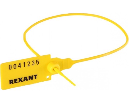 Пломба REXANT 07-6132 пластиковая, номерная, 320мм, желтая