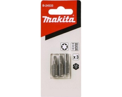 Бита для заворачивания MAKITA B-24533 T20/T25/T30, 25 мм, C-form, 3 шт.