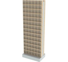 Стойка СТЕЛЛА-ТЕХНИК  бежевая двусторонняя напольная (600х380х1650) 406-00-14-00-B