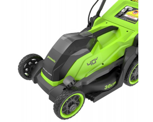 Газонокосилка аккумуляторная GREENWORKS 2520807 40V, 36 см, бесщеточная, без АКБ и ЗУ купить с доставкой и официальной гарантией