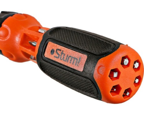 Отвертка с битами STURM 1040-08-SS9 в комплекте 6 бит двухсторонних