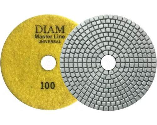 Алмазная тарелка на липучке DIAM АГШК 100*2,5 №100 Master Line Universal (сухая/мокрая) [000624]