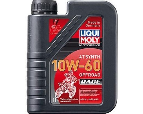 Масло для мотоциклов LIQUI-MOLY SAE 10W60 Motorbike 4T Synth Offroad Race 1 л 3053 синтетическое [3053]