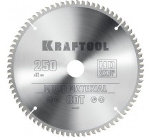 Пильный диск по алюминию KRAFTOOL Multi Material 250х32мм 80Т [36953-250-32]